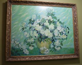 There are many famous artist reproductions nicely framed
