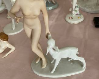 Hutschenreuther Lady with Deer