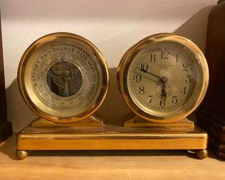 Vintage Spaudling & Co Chicago, Bronze Cased Barometer Thermometer 