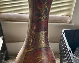 Antique 18th Century, MEIJI Period, Porcelain Vase, Large Floor Vase 43"H