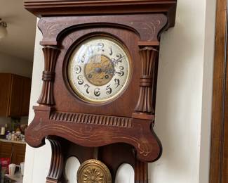Antique  Art Deco German Free Swinger Wall Clock