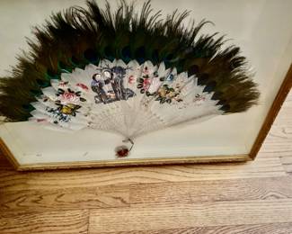  Antique Peacock Feathers Fan, Tiffany & Company