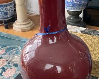 Antique Chinese Sanga De Boeuf Vase