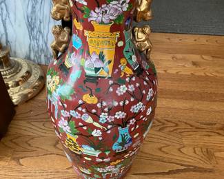 Vintage Cloisonne Floor Vase