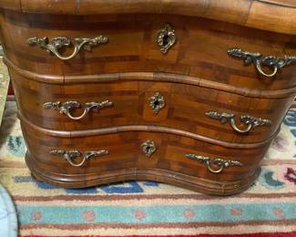 Antique 18th Century French Inlaid Walnut Jewelry Chest, 1725