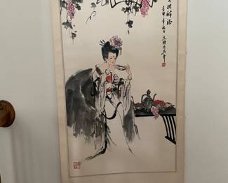 Chinese Watercolor on Paper, Scroll Artist Signed