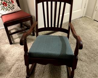 Victorian style oak rocking chair $150
