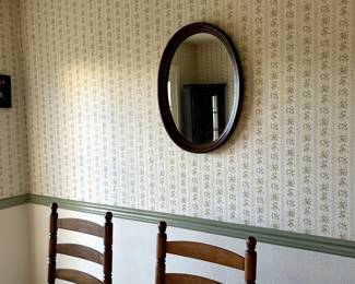 Oval Vintage Mirror.  24"x16" $100