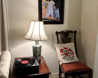 Bombay Company Wood side end table with drawer $100 