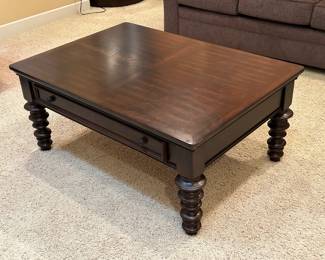 Coffee table with two matching side tables. 