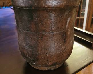 Very old wooden urn