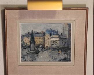 Parisian street scene, French artist...unknown