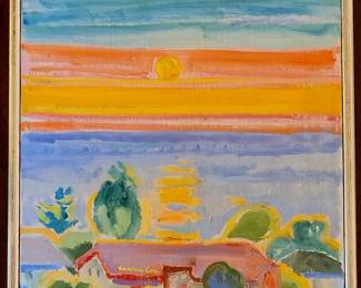 "Pasadena Sunset" original oil by Ruth Ann Gee