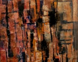 Nice Pierre Mantra original oil, circa 1950's. Listed French artist