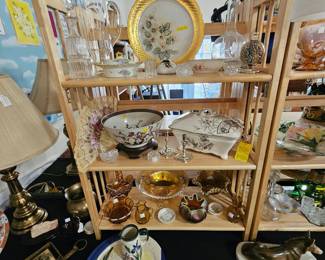 Limoges and porcelain and crystal and glass