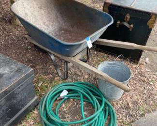 Wheelbarrow and other items