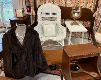 Wicker and small tables