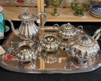 Silver-plated tea service