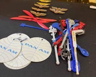 Swizzle sticks, airline items