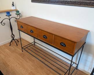 Inv no 004   Four drawer buffet table 47x15.5x29.5