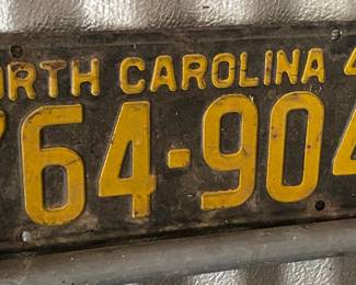 1948 N.C. License Plate