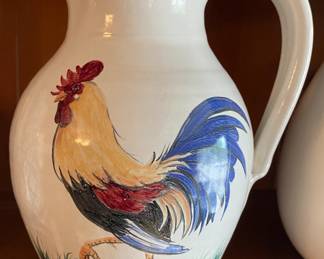 Cagle Road Pottery Rooster Pitcher