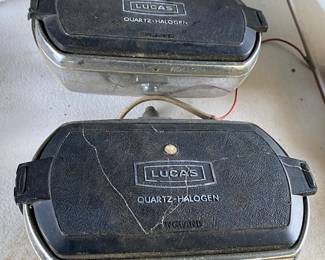 Vintage Lucas Fog Lights with Covers