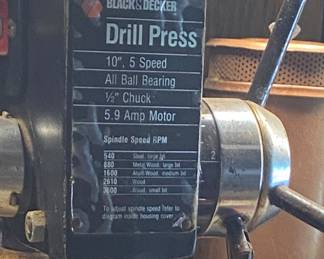 Black and Decker 10" Drill Press