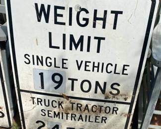 Metal Weight Limit Sign