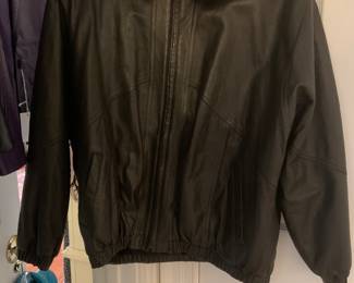 Mink lined leather jacket