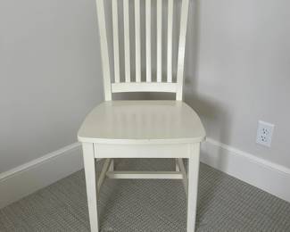 White Wood Desk Chair