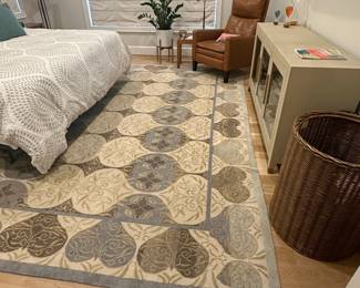Custom 12' x 12' 4" Cream and Blue Area Rug, The Knotty Rug