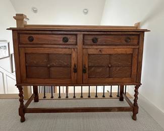 English Tudor Style Sideboard