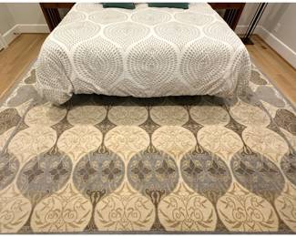 Custom 12' x 12' 4" Cream and Blue Area Rug, The Knotty Rug