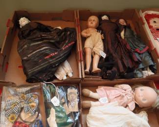Antique china, etc dolls