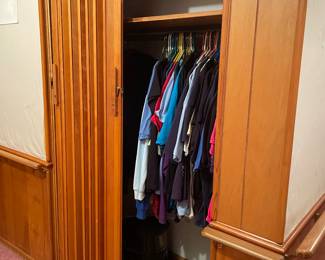 clothing and one of many 1961 Pella wood accordion doors - you remove