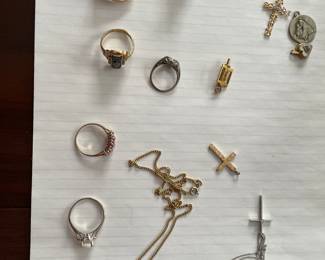 misc 10k & 14k jewelry, will not sell below scrap