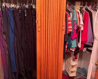 Pella accordion doors & vintage clothing