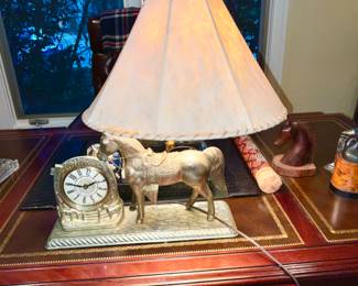 1940’s Lanshire “Time for Luck” Table Lamp 