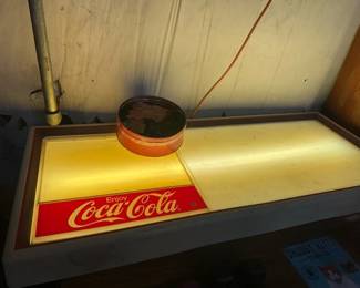 Lighted Coca Cola Sign with letters