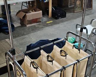 ROLLING CLOTHES RACK/HAMPER