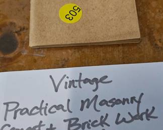 Vintage Masonry Cement Brickwork Booklet