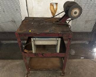 bench grinder on table