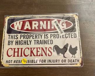 chickens sign
