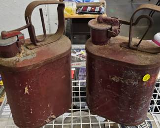 VINTAGE METAL FUEL CANS