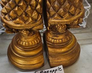 Pair of Pineapple Bookends 
