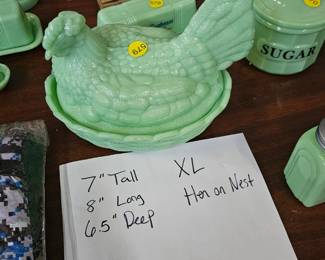 Large Jadeite Hen on Nest