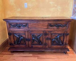 Wooden Sideboard From Mexico