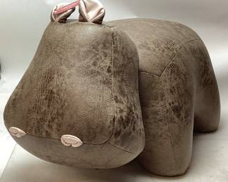 JOSHUA STEINBERG CLASSIC SAFARI OTTOMAN HIPPO, NEW