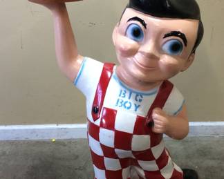 31'' VINTAGE BIG BOY RESTAURANT MASCOT HEAVY ALUMINUM 